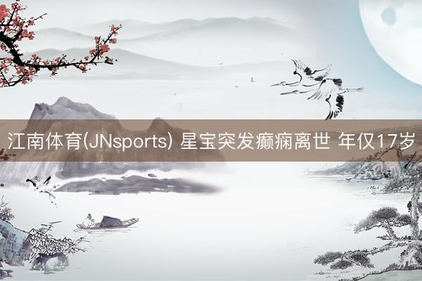 江南体育(JNsports) 星宝突发癫痫离世 年仅17岁