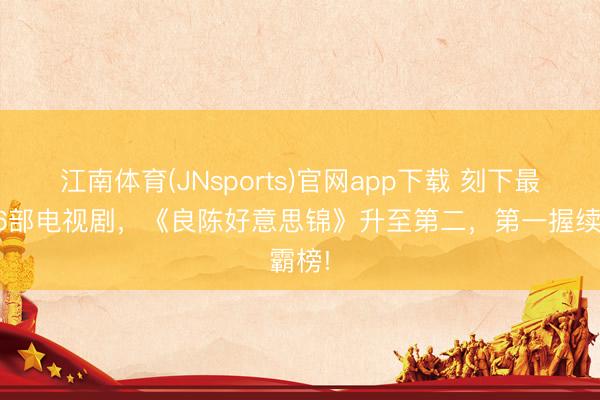 江南体育(JNsports)官网app下载 刻下最火的6部电视剧，《良陈好意思锦》升至第二，第一握续霸榜!